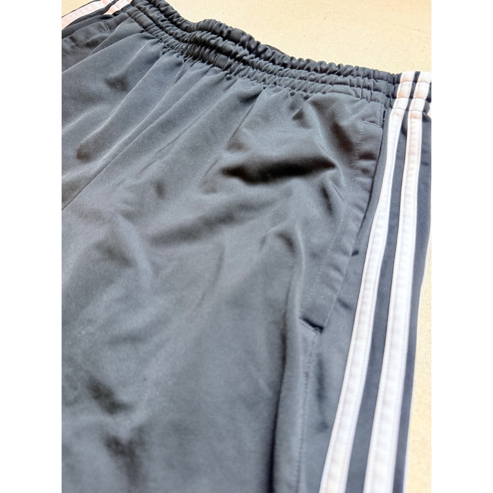 Adidas Mens black 3-Stripe Athletic Gym Basketball Shorts Side Pockets - Picture 4 of 7